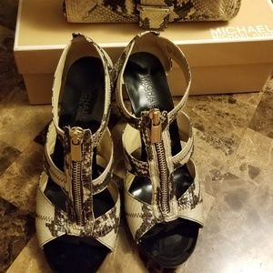 Michael kors snake skin sandals